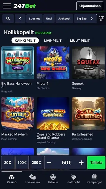 247Bet Casinon pelit