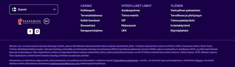 Berriez Casinon lisenssi