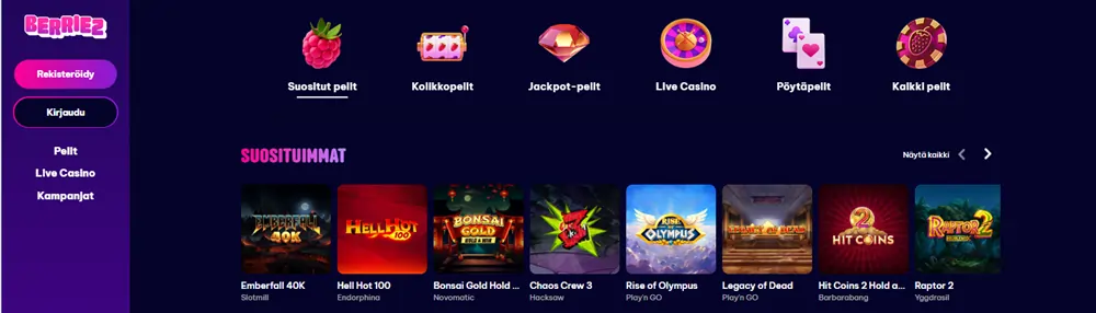 Berriez Casinon pelit