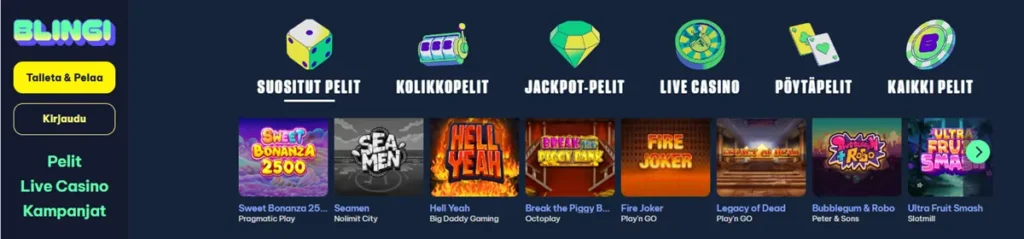 Blingi Kasinon pelejä