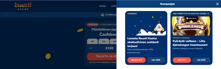Buusti Kasino kampanjat