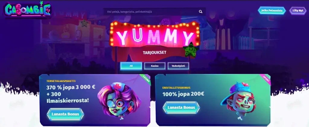 Casombie casinon tarjoukset