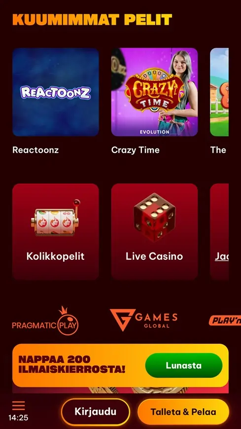 Flamez casino pelit