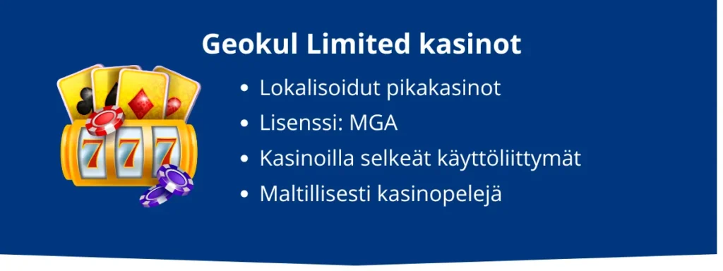 Geokul Limited kasinot
