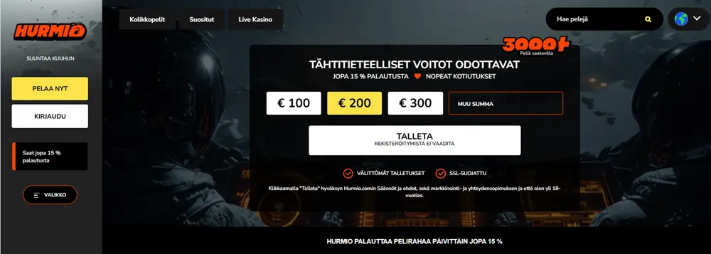 Hurmio Casinon etusivu