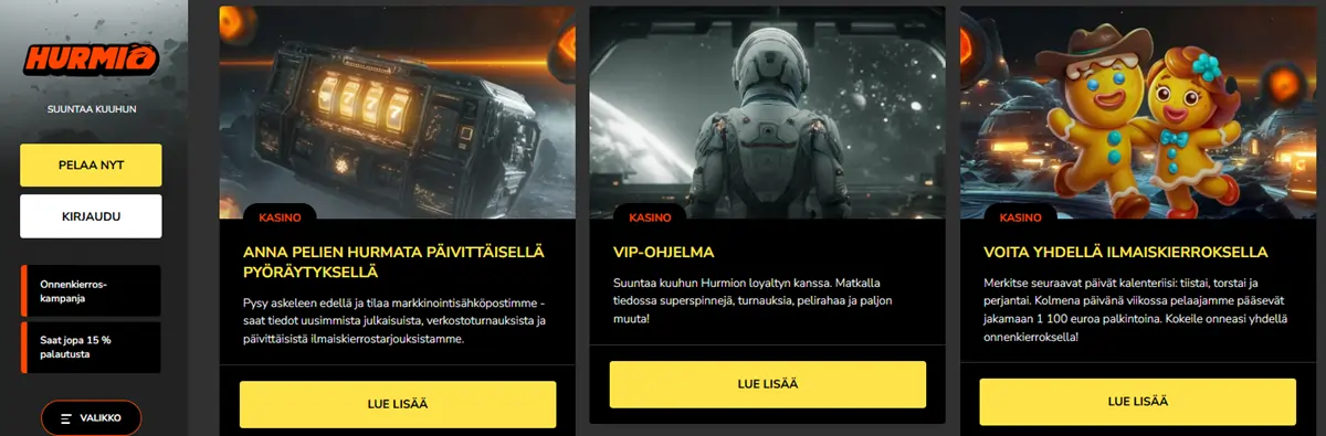 Hurmio Casinon tarjouksia