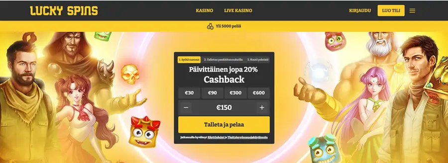 Lucky Spins etusivu