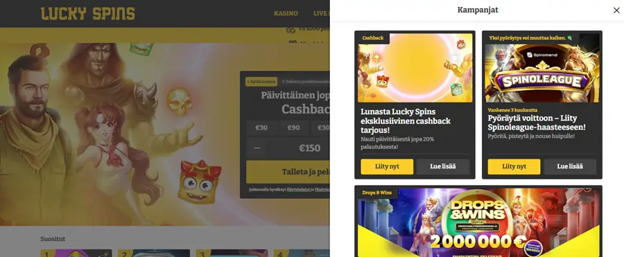 Lucky Spins kampanjat