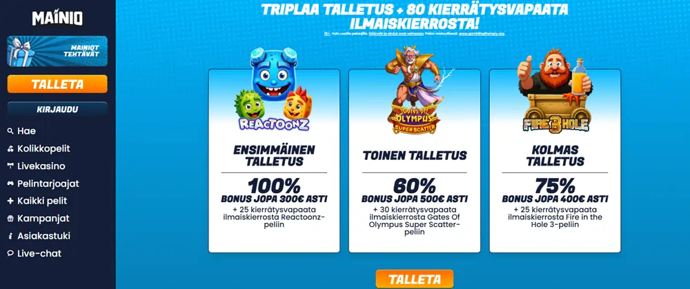 Mainio Kasino tarjoukset
