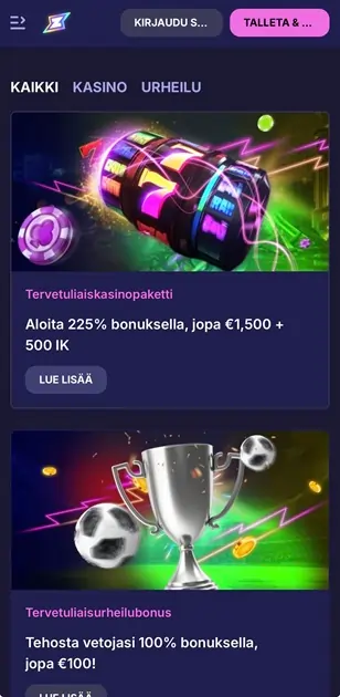 Rizzio Casino mobiilin tarjoukset