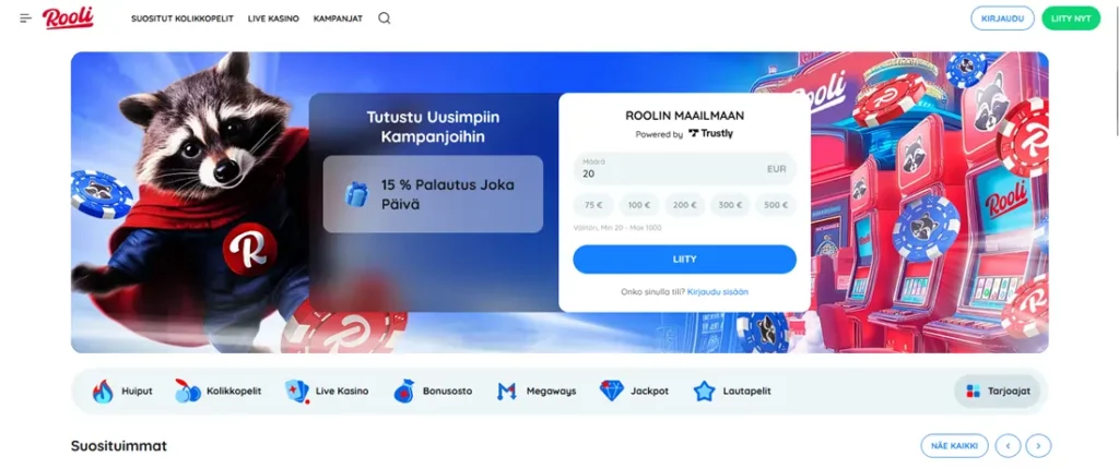 Rooli kasino etusivu