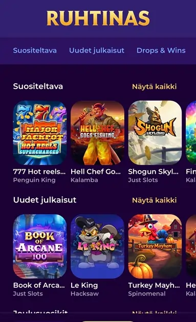Ruhtinas Casinon pelit