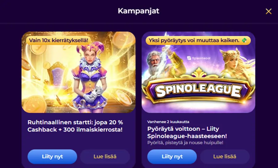 Ruhtinas Casinon tarjous