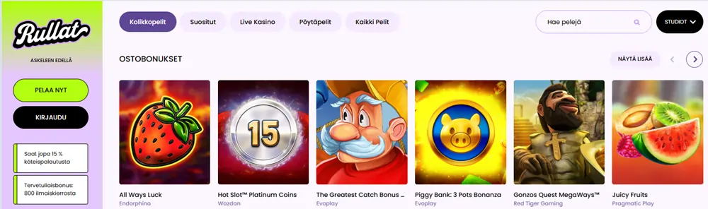 Rullat Kasinon pelejä