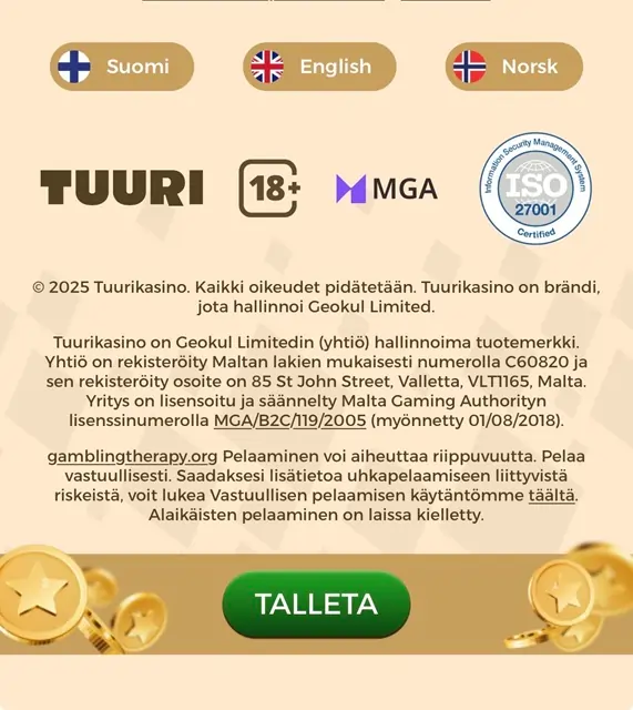 Tuuri Kasino luotettavuus