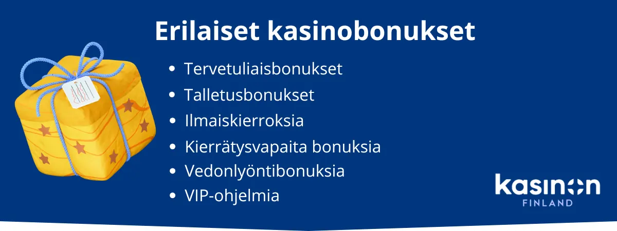 Erilaiset kasinobonukset kuva