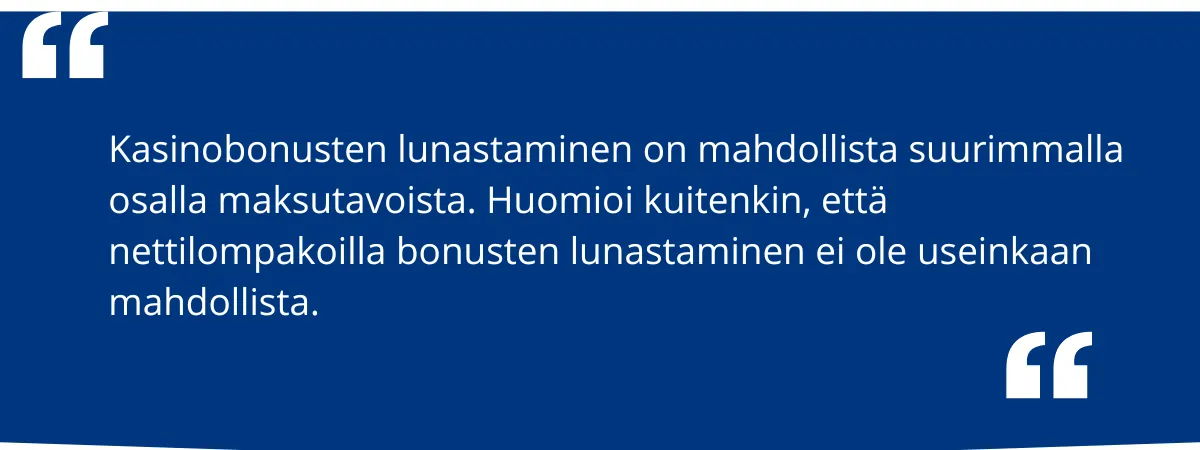 kasinobonukset quote