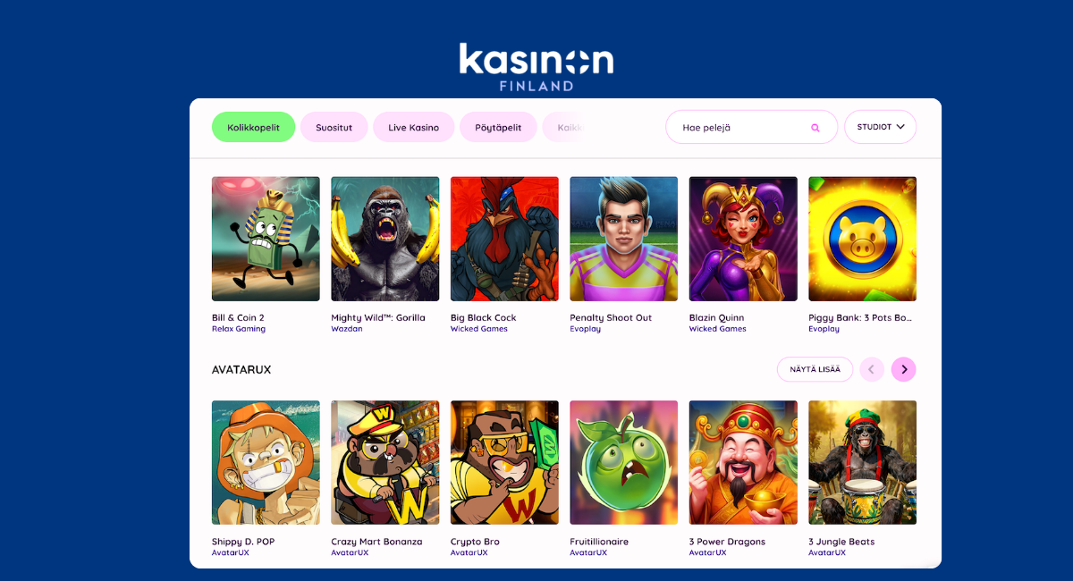 kolikkopeiiaula Tikkari Kasinoilla