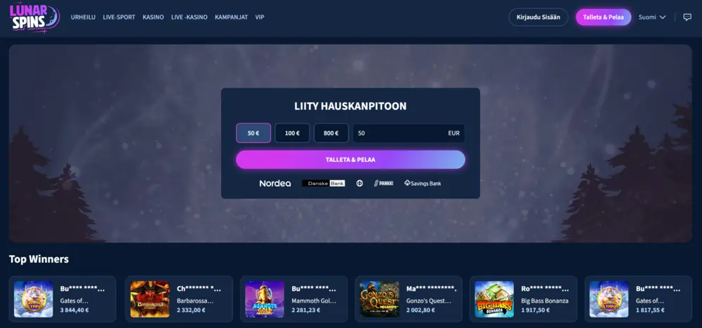 lunarspins casinon etusivu