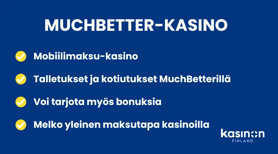 MuchBetter casinot maksutavat