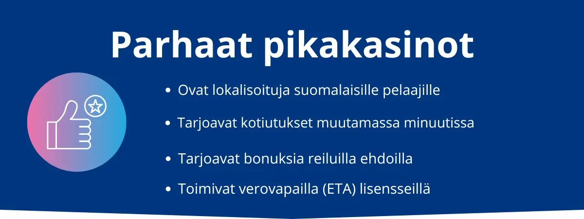 parhaat pikakasinot Kasinon
