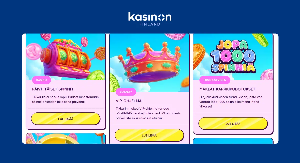 tikkari kasinon bonukset