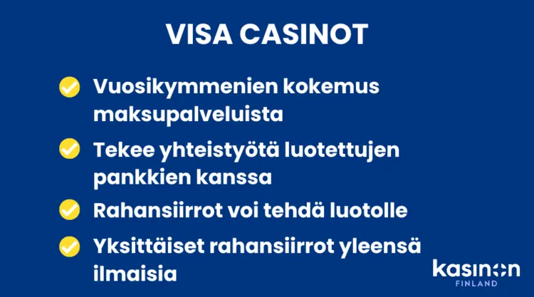 Visa maksutapa netti casinot